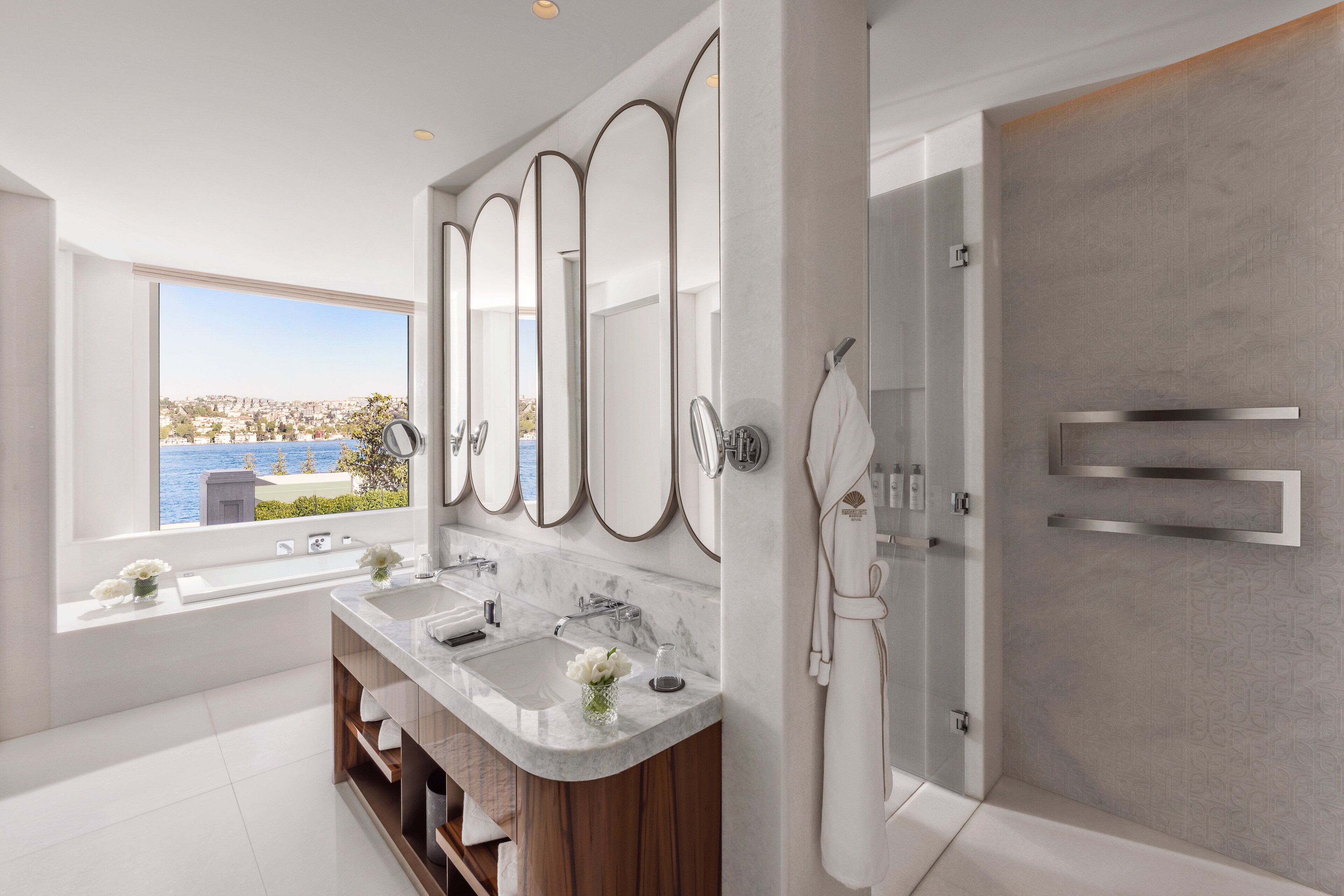 suite (naile sultan bosphorus) | bathroom | hair dryer, bathrobes, slippers, towels