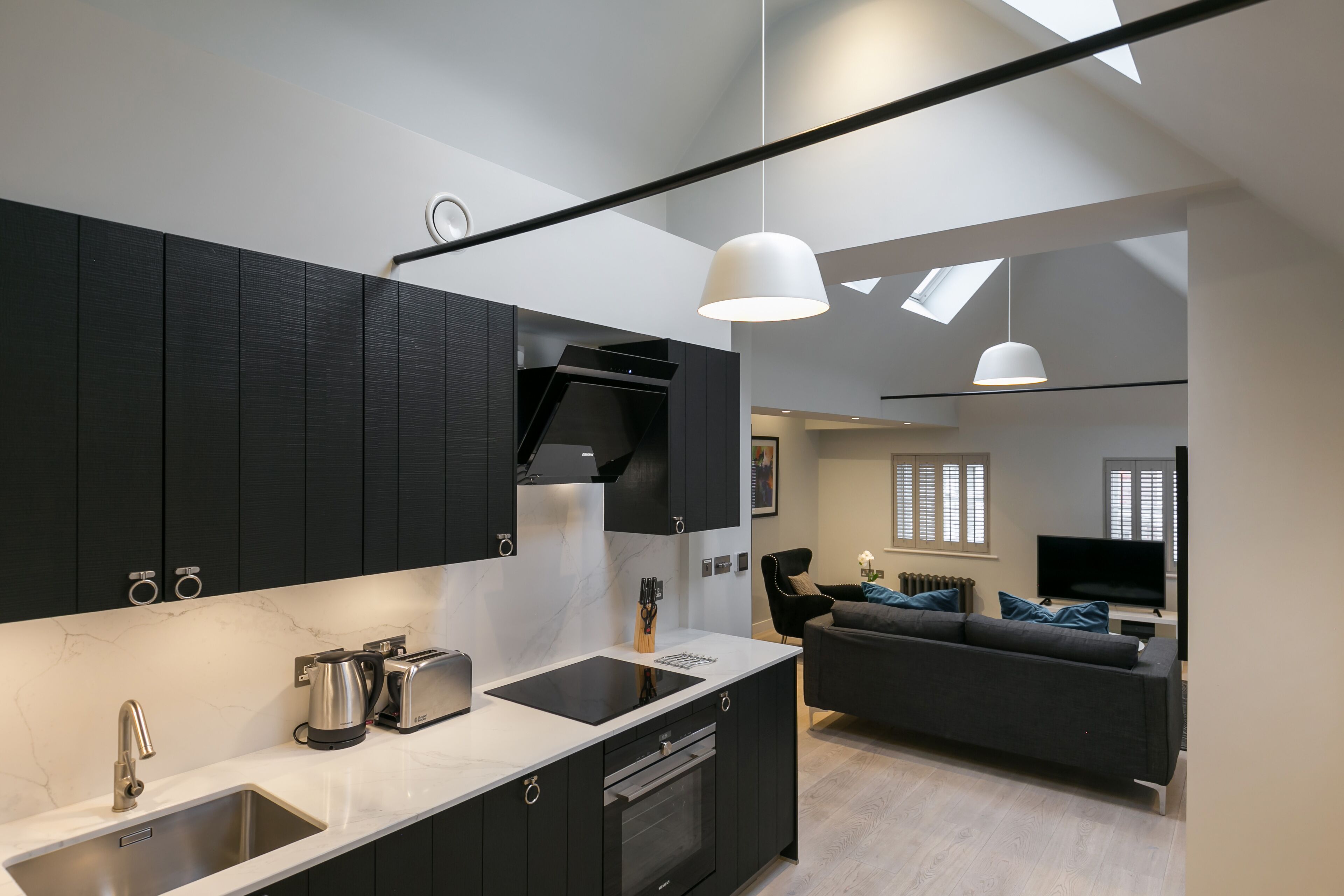 Apartament superior, 1 dormitori | Cuina privada | Forn, rentaplats i bullidora elèctrica 