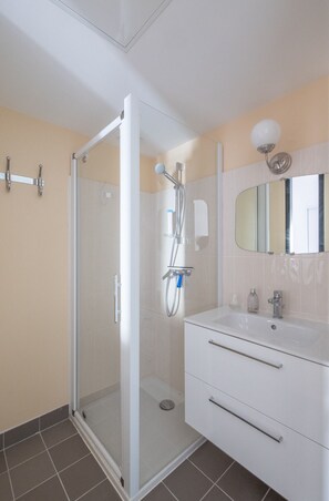 Shower, hair dryer