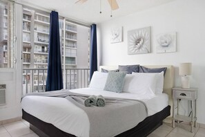 1 bedroom, iron/ironing board, travel crib, WiFi