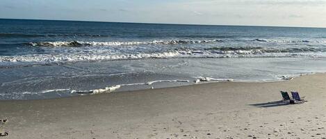 Beach nearby, sun-loungers