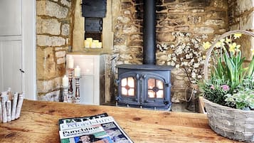 Luksus-småhus, privat bad (Magnolia Cottage) | Lounge