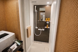 Hair dryer, towels