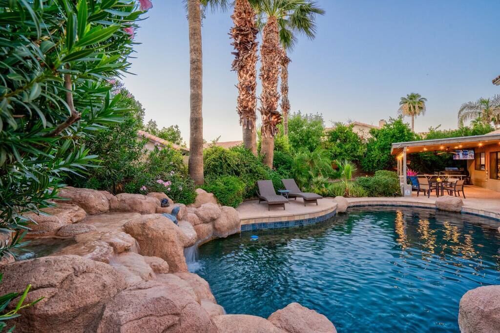 A heated pool