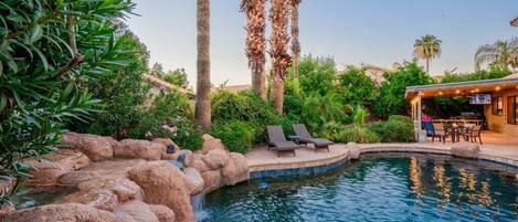 A heated pool