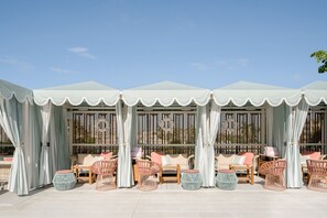 2 outdoor pools, open 7:00 AM to 7:00 PM, cabanas (surcharge)