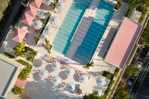 2 outdoor pools, open 7:00 AM to 7:00 PM, cabanas (surcharge)