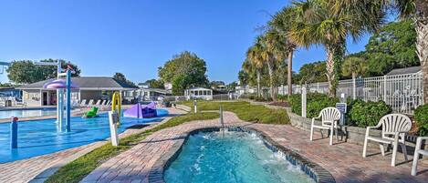Indoor pool, outdoor pool