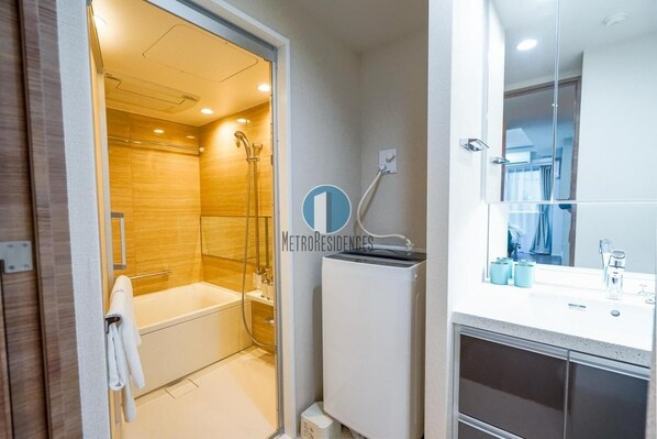 Hair dryer, towels