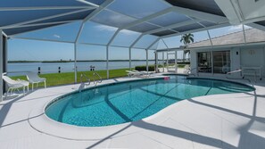 A heated pool