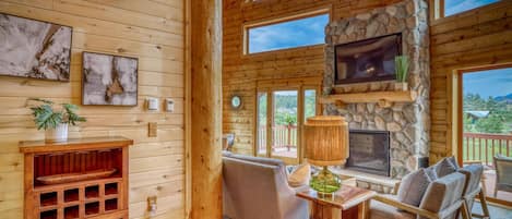 TV connectée, cheminée