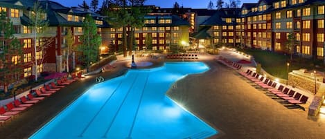 Outdoor pool, a heated pool