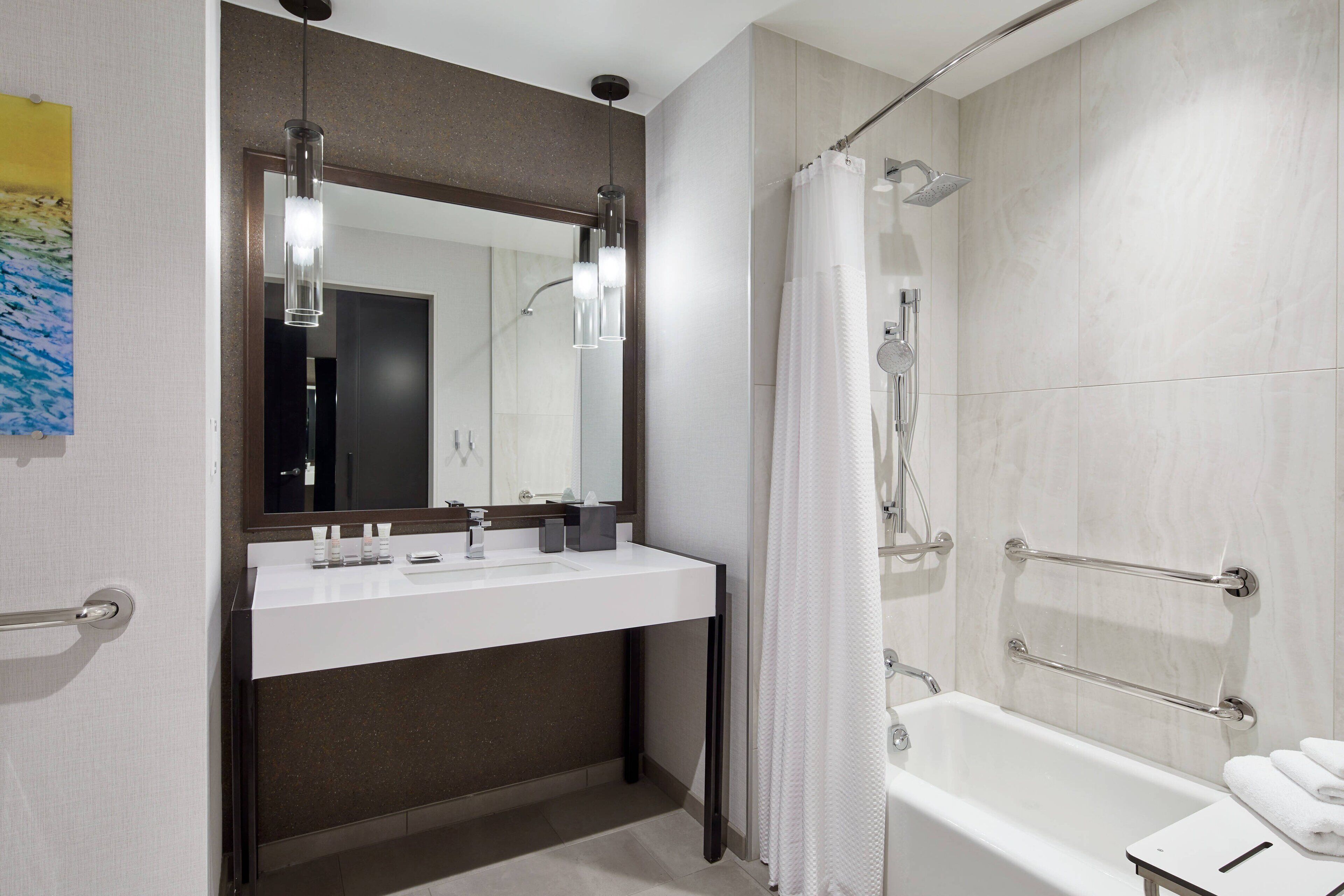 free toiletries, hair dryer, bathrobes, soap