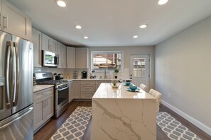 Fridge, microwave, oven, stovetop - Huge MODERN LUXE Home | Minutes to Center City! (Philadelphia)