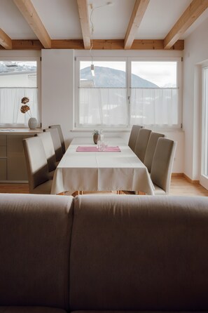 Dining - Kronsun Glück Apartment 100 m² at Kronplatz Valley Station with 3 Separate Bedrooms (Percha)