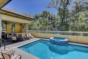 A heated pool