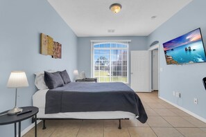 3 bedrooms, desk, iron/ironing board, travel cot