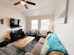 TV, offices - Blue Haven - Cozy, Cute, Just a Skip to the Shore! (Surfside Beach)