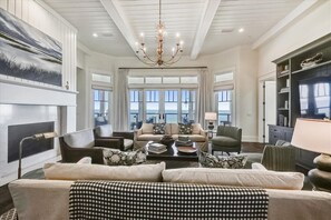 TV, fireplace, DVD player
