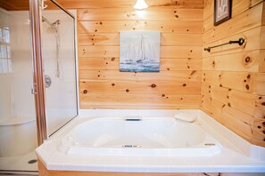 Bathtub, jetted tub, hair dryer, towels - On Beautiful White River, Minutes from Sylamore Creek and Blanchard Springs (Mountain View)