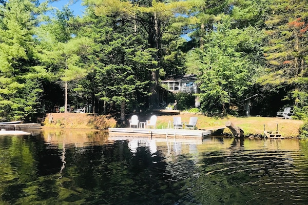 View from river in paddleboat