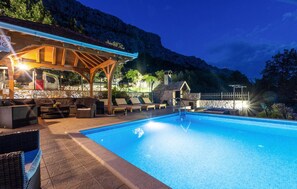 A heated pool
