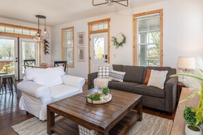 Smart TV, video games, DVD player, foosball