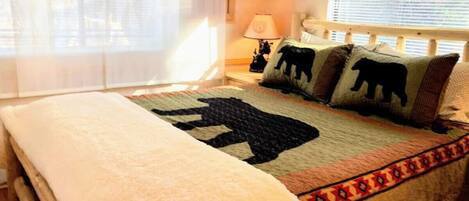1 bedroom, iron/ironing board, bed sheets