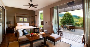 Grand Room, Valley View (Luxury) | Peralatan tempat tidur premium, gebar bulu kapas, tilam berlapik 