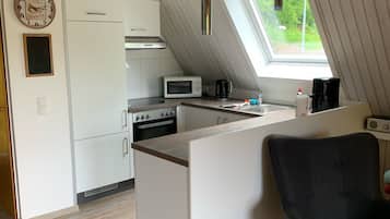 Kühlschrank, Mikrowelle, Herdplatte, Geschirrspüler