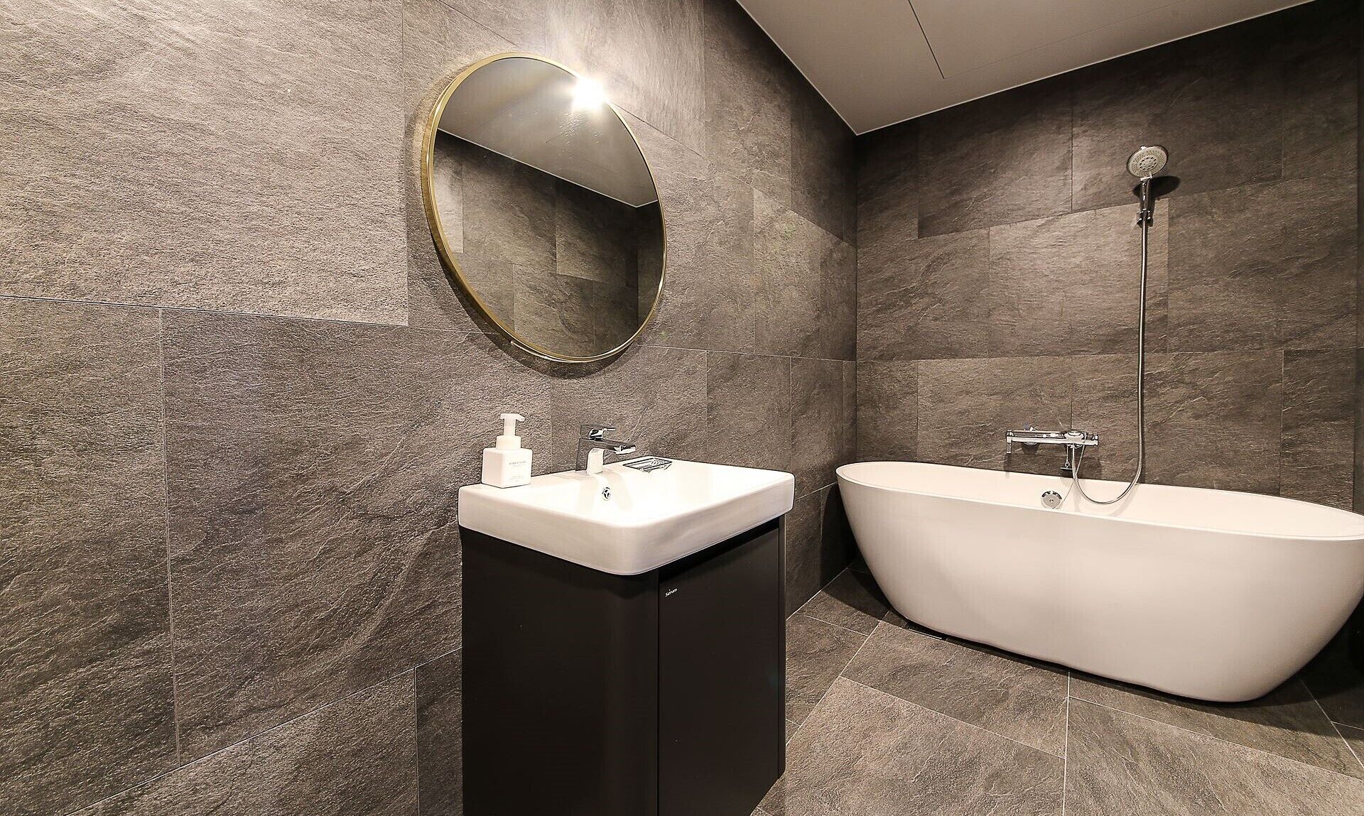 superior double room | bathroom | designer toiletries, hair dryer, bathrobes, slippers