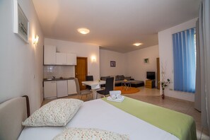 1 bedroom, desk, soundproofing, iron/ironing board