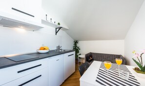 Apartment (Two Bedroom Apartment with Terrace an) | Private kitchen | Fridge, cookware/dishes/utensils