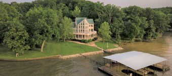 A Large Unique Panoramic Retreat at the Quiet 55-mile mark of Lake of the Ozarks