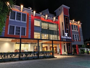 A multi-story building with a prominent sign reading 'PLAZA TELEGAL'. - Plaza Hotel Tegal (Tegal)