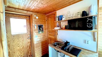 Cabaña familiar | Cocina privada | Cafetera y tetera y tetera eléctrica