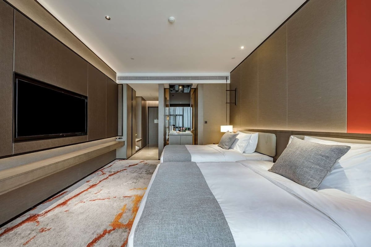 Deluxe Room, 2 Double Beds, Non Smoking, Garden View | In-room safe, desk, blackout drapes, free WiFi