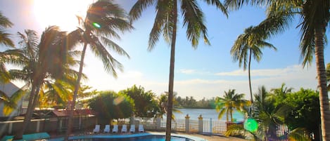 2 outdoor pools, sun loungers