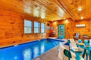 Indoor pool, a heated pool