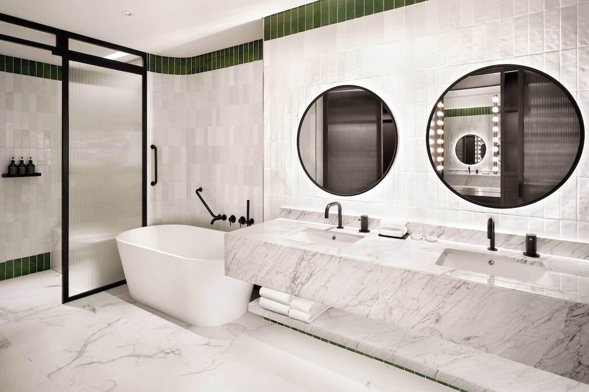 free toiletries, hair dryer, bathrobes, slippers