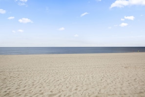 On the beach, beach towels