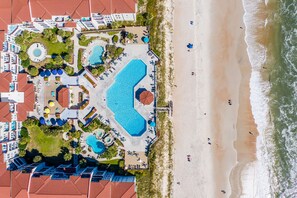 Outdoor pool - OCEANFRONT CONDO AMAZING VIEWS OF TOPSAIL BEACHES! (North Topsail Beach)