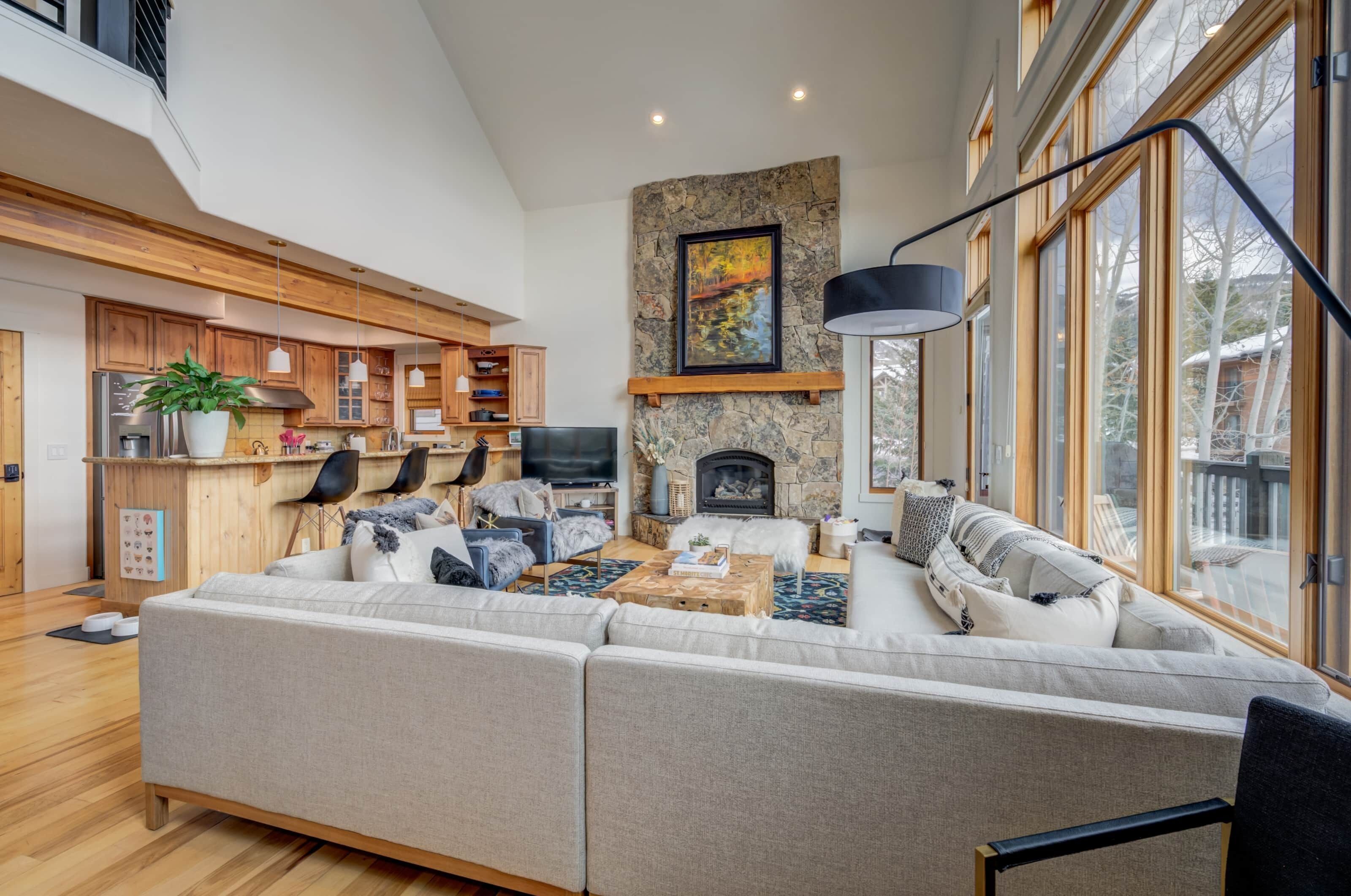 Smart TV, fireplace, video games, books