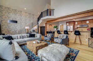 Smart TV, fireplace, video games, books