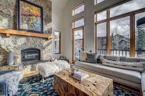 Smart TV, fireplace, video games, books