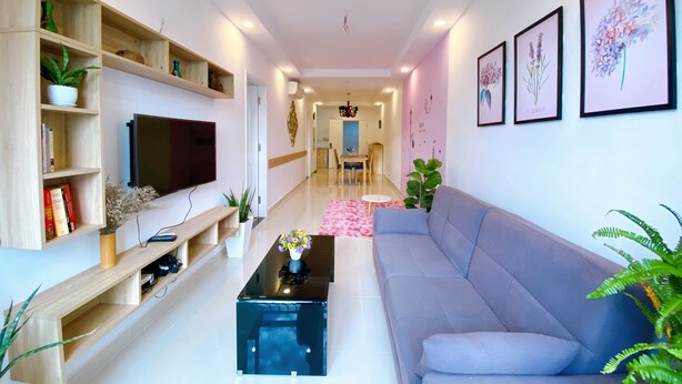 Luxury Apartment | Living room - Trang's Apartment Vung Tau Melody Tower (Ho Chi Minh City)