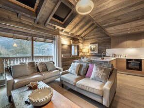 TV, fireplace, stereo - Modern duplex near slopes with parking (Méribel)