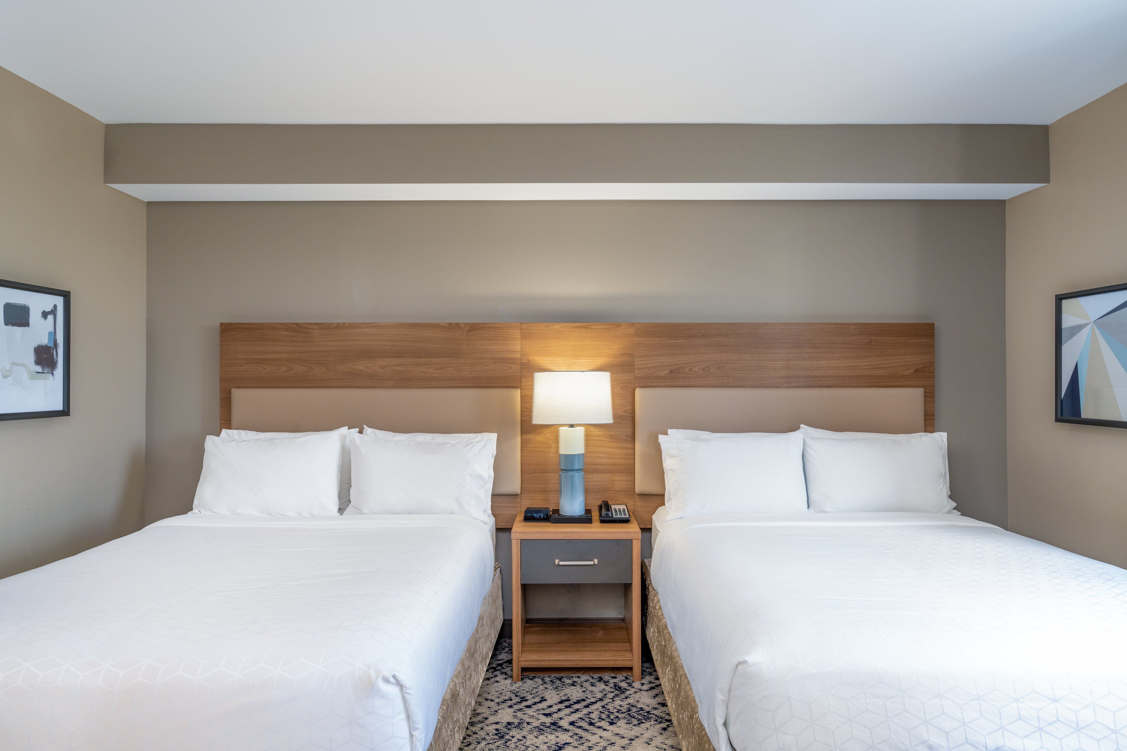 Desk, blackout curtains, soundproofing, iron/ironing board