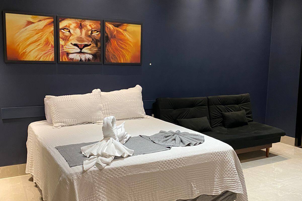 apartamento super luxo double casal | 1 bedroom, laptop workspace, iron/ironing board, free wifi