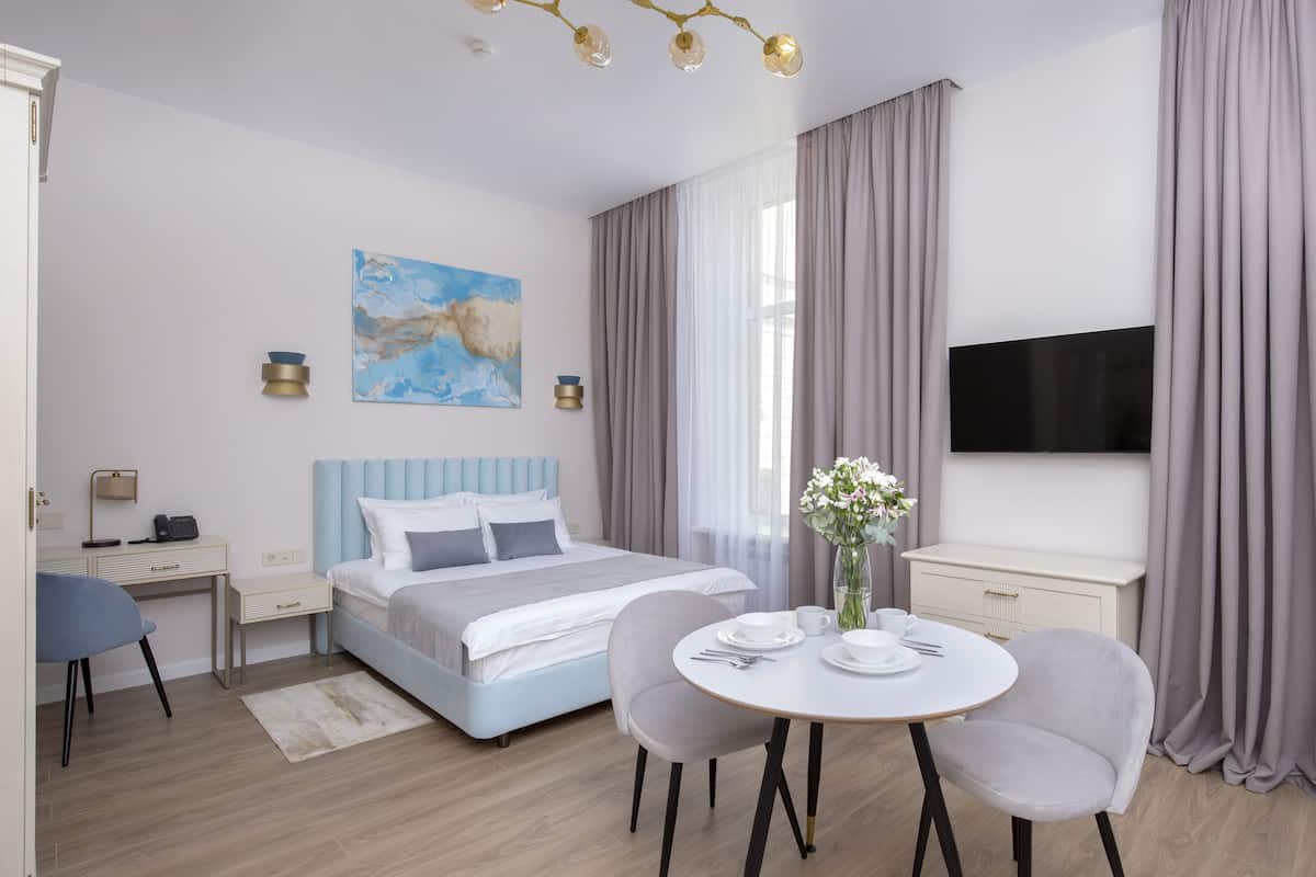 Standaard studio | 1 slaapkamer, luxe beddengoed, een minibar, een kluis op de kamer